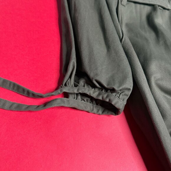 Khaki Street-Style Utility Maxi Dress with Print, Size US 4 - Picture 10 of 11